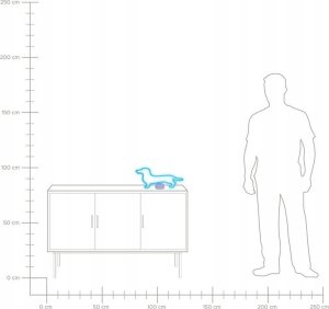 Beliani Neon LED pies niebieski FRANCIS 6