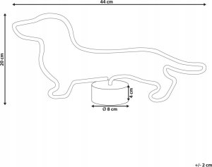 Beliani Neon LED pies niebieski FRANCIS 7