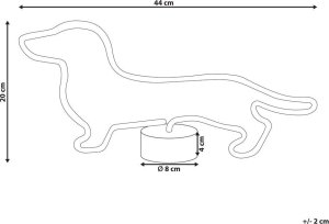 Beliani Neon LED pies niebieski FRANCIS 8