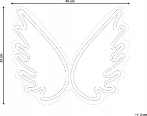 Beliani Neon ścienny LED skrzydła anioła biały GABRIEL 3