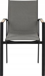 Beliani Zestaw ogrodowy stół rozkładany i 8 krzeseł czarny VALCANETTO/BUSSETO 12