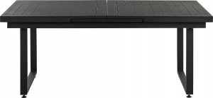 Beliani Zestaw ogrodowy stół rozkładany i 8 krzeseł czarny VALCANETTO/BUSSETO 5