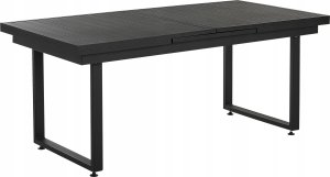 Beliani Zestaw ogrodowy stół rozkładany i 8 krzeseł czarny VALCANETTO/BUSSETO 6