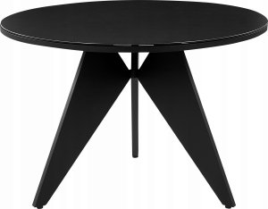 Beliani Zestaw ogrodowy stół i 4 krzesła czarny z szarym OLMETTO/BUSSETO 4