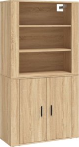vidaXL Witrynka, dąb sonoma, materiał drewnopochodny 2