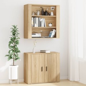 vidaXL Witrynka, dąb sonoma, materiał drewnopochodny 3