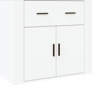 vidaXL Wysoka szafka, biała, materiał drewnopochodny 7