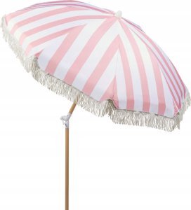 Beliani Parasol ogrodowy ⌀ 150 cm różowy z białym MONDELLO 5