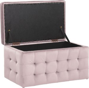 Beliani Puf ze schowkiem welurowy różowy MICHIGAN 5