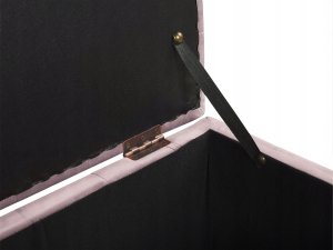 Beliani Puf ze schowkiem welurowy różowy MICHIGAN 6