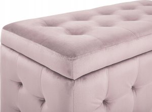 Beliani Puf ze schowkiem welurowy różowy MICHIGAN 7