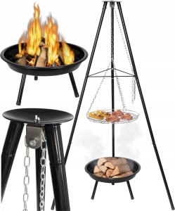 Maltec Grill Ogrodowy Wiszący Palenisko Trójnóg TripleBBQ GM10000 13