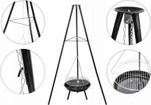 Maltec Grill Ogrodowy Wiszący Palenisko Trójnóg TripleBBQ GM10000 16