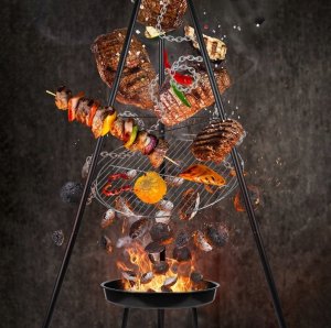 Maltec Grill Ogrodowy Wiszący Palenisko Trójnóg TripleBBQ GM10000 27