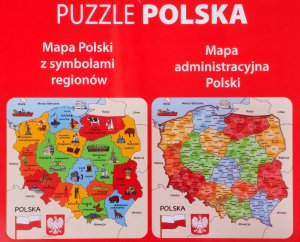Daffi Puzzle drewno mapa Polski D-100 41004 2
