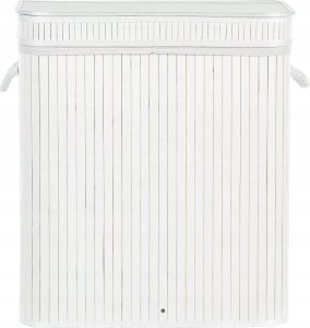 Beliani Kosz bambusowy z pokrywką biały KALTHOTA 4