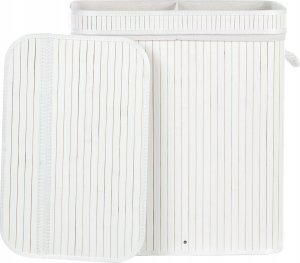 Beliani Kosz bambusowy z pokrywką biały KALTHOTA 6