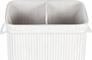 Beliani Kosz bambusowy z pokrywką biały KALTHOTA 7