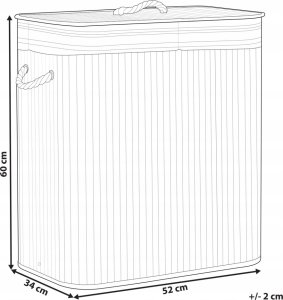 Beliani Kosz bambusowy z pokrywką biały KALTHOTA 9