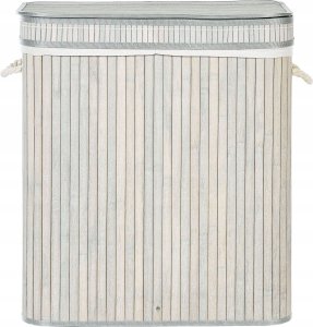 Beliani Kosz bambusowy z pokrywką szary KALTHOTA 4