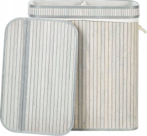 Beliani Kosz bambusowy z pokrywką szary KALTHOTA 6