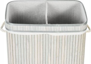 Beliani Kosz bambusowy z pokrywką szary KALTHOTA 7