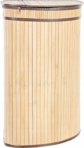 Beliani Kosz bambusowy z pokrywką jasne drewno BADULLA 5
