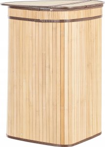 Beliani Kosz bambusowy z pokrywką jasne drewno BADULLA 6