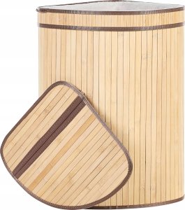 Beliani Kosz bambusowy z pokrywką jasne drewno BADULLA 7