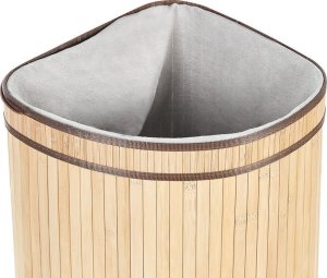 Beliani Kosz bambusowy z pokrywką jasne drewno BADULLA 9