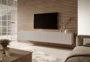 Selsey Szafka RTV Bisira 200 cm Szary beż 3