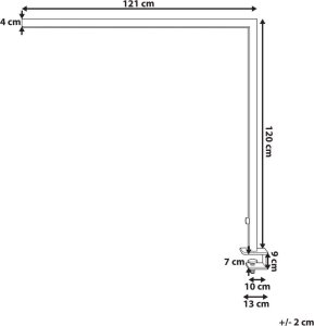 Lampka biurkowa Beliani biała  (371389 Bel) 9