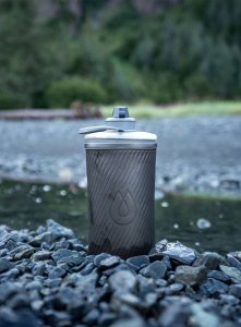 HydraPak Butelka turystyczna HydraPak Flux Bottle 1,5L - mammoth grey Uniwersalny 4