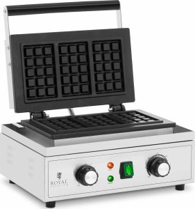 Gofrownica Royal Catering Gofrownica prostokątna na 3 gofry belgijskie TEFLON 1500 W Gofrownica prostokątna na 3 gofry belgijskie TEFLON 1500 W 2