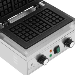 Gofrownica Royal Catering Gofrownica prostokątna na 3 gofry belgijskie TEFLON 1500 W Gofrownica prostokątna na 3 gofry belgijskie TEFLON 1500 W 4