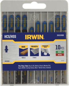Irwin IRWIN BRZESZCZOT HCS/HSS DO WYRZYNARKI / TYP U kpl.10szt.   METAL (1-6 mm), DREWNO (<60mm), w kaseci 2