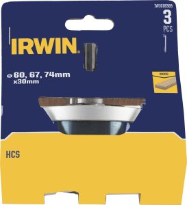 Irwin IRWIN OTWORNICE DO DREWNA HCS 60, 67 i 74mm x 30mm do drewna z trzpieniem mocującym i wiertłem centr 1