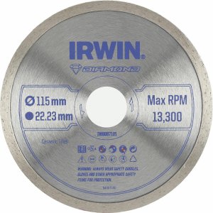 Irwin IRWIN TARCZA DIAMENTOWA 115mm x 22,23mm / PEŁNA do płytek podłogowych i ściennych 1