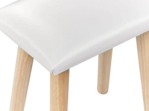 Beliani Toaletka 2 szuflady lustro LED ze stołkiem biało-szara JOSSELIN 11