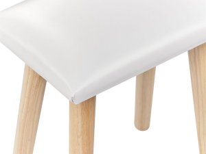 Beliani Toaletka 2 szuflady lustro LED ze stołkiem biało-szara DIEPPE 12