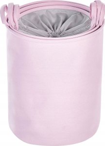 Beliani Zestaw 3 koszy tekstylnych różowy ARCHA 4