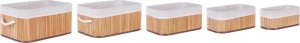 Beliani Zestaw 5 koszy bambusowych jasne drewno TALPE 11