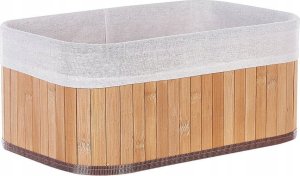 Beliani Zestaw 5 koszy bambusowych jasne drewno TALPE 5