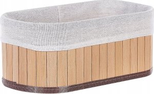 Beliani Zestaw 5 koszy bambusowych jasne drewno TALPE 6