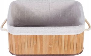 Beliani Zestaw 5 koszy bambusowych jasne drewno TALPE 8