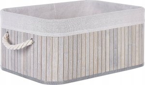 Beliani Zestaw 5 koszy bambusowych szary TALPE 5