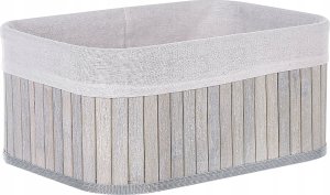 Beliani Zestaw 5 koszy bambusowych szary TALPE 6