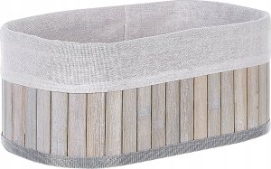 Beliani Zestaw 5 koszy bambusowych szary TALPE 7