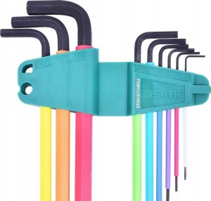 SATA SATA ZESTAW 9 KLUCZY TRZPIENIOWYCH KOLOROWYCH 6-KĄTNYCH EKSTRA DŁUGICH METRYCZNYCH 4