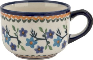 Bolesławiec Filiżanka 220 ml ze spodkiem Dekor 1154A 3